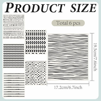 6 Sheets 6 Styles Geometric Kitchen Dish Cloths Black and White Swedish Dishcloths Minimalist Reusable Kitchen Sponge Cloths Quick Drying Absorbent Towels for Dishes Countertop Bathroom Use