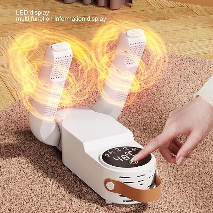 ciciglow Electric Shoes Boots Dryer, Extendable Collapsible Fast Drying Deodorizing Electric Boot Warmer Machine, Silent Portable Electric Boot Deodorizer (US Plug 110V)