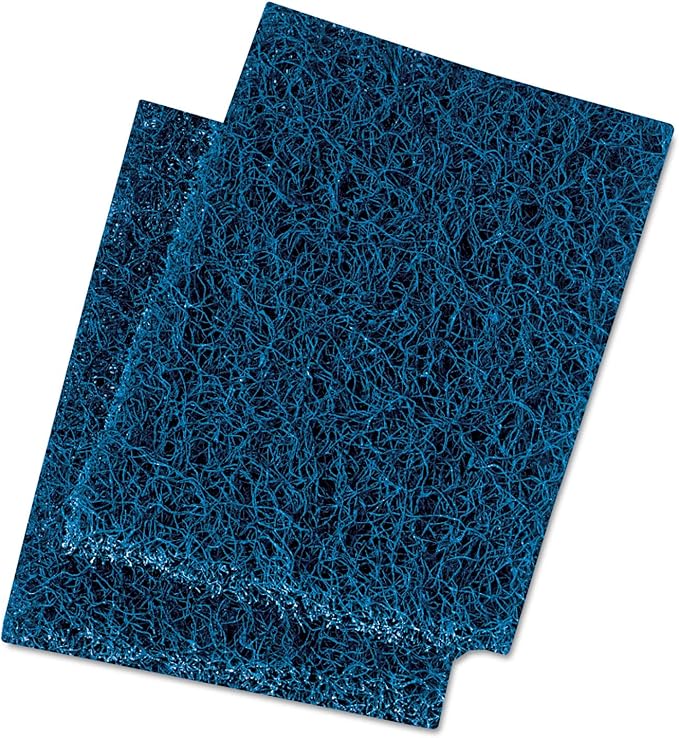 Boardwalk 188 Extra Heavy-Duty Scour Pad, 3 1/2 X 5, Blue/Gray, 20/Carton