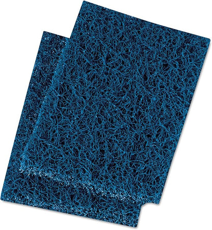 Boardwalk 188 Extra Heavy-Duty Scour Pad, 3 1/2 X 5, Blue/Gray, 20/Carton