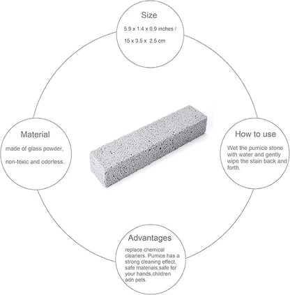 KEOKAY Pumice Stone for Toilet Cleaning, Powerfully Cleans Hard Water Rings and Stains, Suitable for Stains On Toilets, Bathtubs, Tiles, Swimming Pools and Stainless Steel Sinks 6 Packs