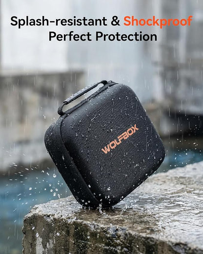 WOLFBOX Hard Carrying Case for MF50 Electric Air Duster [CASE ONLY, Device Not Included], Shockproof Travel Storage Bag for Compressed Air Blower & Accessories, Splash-Proof