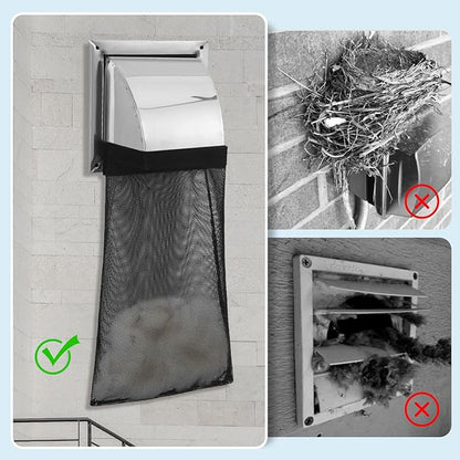 6Pcs Dryer Vent Lint Catcher Bags, Lint Trap Catcher for Dryer Vent for Outside