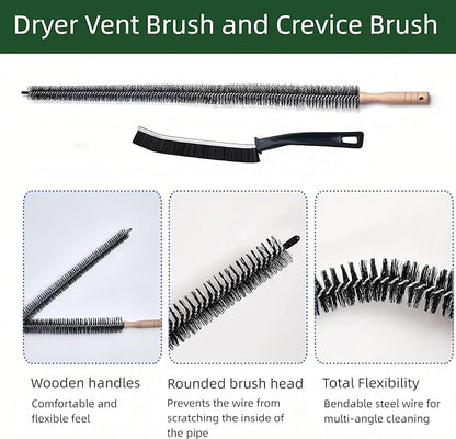 WH01X35719 Lint Filter, 4 PCS GE Washer Dryer Combo with 2 Dryer Vent Brush - Hand Washable and Reusable Lint Filter for Ge Washer Dryer Filter - for Models: PFQ97HSPVDS (style 1)