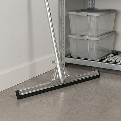 Restaurantware-SQUEEGEE ONLY: Clean Tek Professional 21.75 Inch Floor Squeegee, 1 Broom With Double Rubber Blade - Handle Sold Separately, Heavy-Duty, Steel Wiper For Concrete Floor