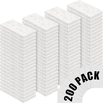 Zhengmy 200 Pieces Sponges Bulk Sponges Kitchen Compressed Sponge Natural Dish Sponge Compressed Wood Pulp Cleaning Without Scratching for Kitchen Bathroom, 3.9 x 2.4 x 0.12 Inch (White)