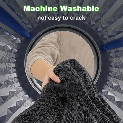 JOYMOOP Microfiber Towels for Cars, 3 Pack 35.4" x 23.6" Car Drying Towel, Dark Gray Reusable Car Towel, Quick Drying Car Microfiber Cleaning Cloth for RVs, SUVs, Trucks