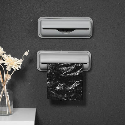 NUOBESTY 2-Pack Trash Bag Dispenser for Wall Under Sink, Small Garbage Bag Holder Compact Trash Can Liner Organizer for Bathroom Kitchen Cabinet (Fits 1-4 Gallon Rolls, Grey)
