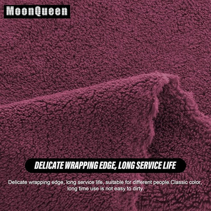 MOONQUEEN Ultra Soft Premium Washcloths Set - 12 x 12 inches - 24 Pack - Quick Drying - Highly Absorbent Coral Velvet Bathroom Wash Clothes - Use as Bath, Spa, Facial, Fingertip Towel (Burgundy)
