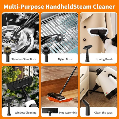 Steam Mop, Detachable Steam Cleaner 16-in-1 Lightweight Handheld Steamer for Hardwood Floors, Home, Tile,Wall Furniture, Clothes, Windows Cleaning