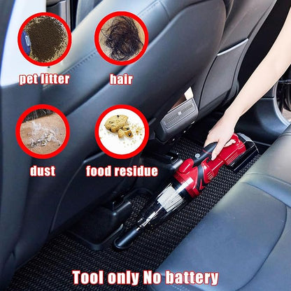 Cordless Wet/Dry Vacuum for Milwaukee Battery,4 Multi Nozzle, 2 HEPA Filter,Handheld Vacuum Cleaner for Workshop & Home Use, Bare Tool (Battery Not Included)