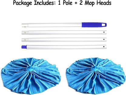 EaseYourDay Microfiber Cloth Mop, One Pole with Two Screw On Mop Heads