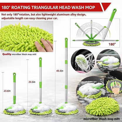 63PCS Car Wash Cleaning Kit,Car Wash Brush with Long Handle,Car Detailing Kit with Foam Gun,Car Cleaning Supplies,Handheld Vacuum, Car Detailing Kit (62PCS)