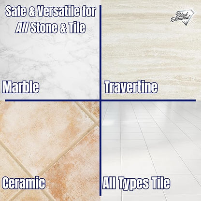 Black Diamond Stoneworks Marble & Tile Floor Cleaner Concentrate, pH Neutral, Streak-Free & No-Rinse Formula for Granite, Travertine, Limestone, Slate, Ceramic & Porcelain Floors (1 Quart)