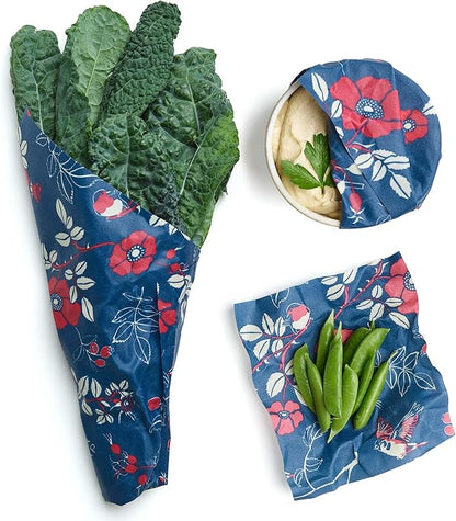 Bee's Wrap Beeswax Wraps for Food - Cut to Size 14x52" Beeswax Wrap Roll - Plastic Free Made in USA Reusable Natural Food Wrap - Botanical