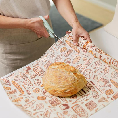 Bee's Wrap Beeswax Wraps for Food - Cut to Size 14x52" Beeswax Wrap Roll - Plastic Free Made in USA Reusable Natural Food Wrap - Bakery Lane
