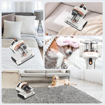 Bestauty Bed Vacuum Cleaner, 500W Mattress Cleaner with UV, 7-16Kpa 2 Levels of Adjustable Powerful Suction Mattress Vacuum Cleaner, 6 Stage Filtration System for 99.9% Filtration, Lightweight, Corded