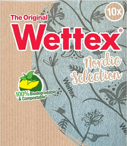 Wettex The Original 10-Pack Swedish Superabsorbent Dishcloth - Durable - Modern Limited Edition