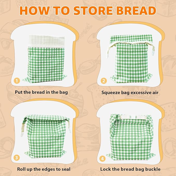Large Beeswax Bread Bags for Sourdough, 13" W x 17" H Reusable Cotton Material, Ideal for Sourdough Bread Storage to Keep Fresh Lock Moisture Bread Boxes (2 Pack)