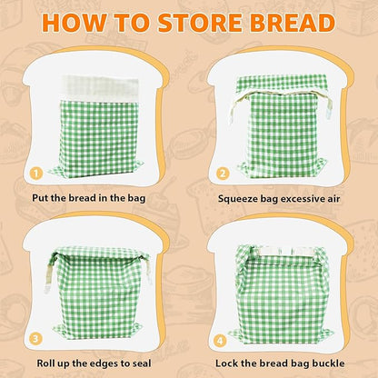Large Beeswax Bread Bags for Sourdough, 13" W x 17" H Reusable Cotton Material, Ideal for Sourdough Bread Storage to Keep Fresh Lock Moisture Bread Boxes (2 Pack)