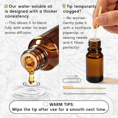 HIQILI Grey Vetiver Diffuser Oil for Humidifiers, Ultrasonic Diffusers, & DIY Sprays, Fast Diffusion for Large Spaces, Pet - Safe, Suitable for Home and Other Scenarios - 0.34 Fl Oz