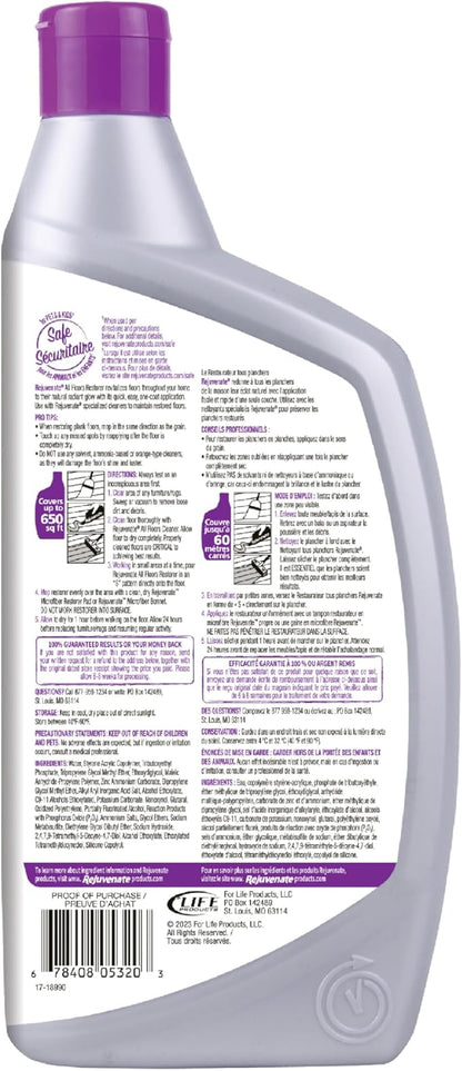 Rejuvenate All Floors Restorer Fills Scratches, Shines And Protects All Floor Types, Including Hardwood, Laminate, Vinyl And Tile, 32 Ounces