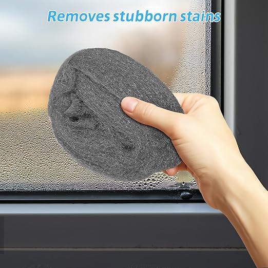 2 Rolls #0 Steel Wool Pads, Reusable Coarse Wire Mesh for Rust Removal, Wood Metal Surface Polishing, Sturdy Buffing Wire Mesh for Industrial Cleaning