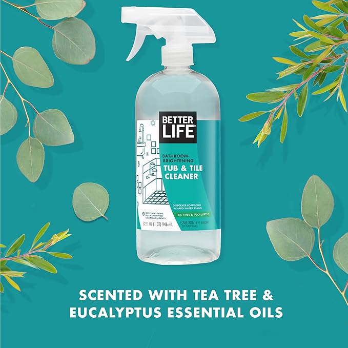 Better Life All Purpose Cleaner Unscented 32 Oz Pack of 2 + Tub and Tile Cleaner 32 Oz Pack of 2