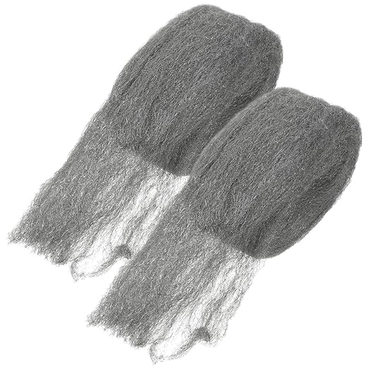 ABOOFAN 2 Rolls Extra Fine Steel Wool Pads, Reusable Wire Wool Mesh for Cleaning, Rust Removal, and Polishing Metal Wood Surfaces, Flexible Steel Wire Fabric for Industrial and Household