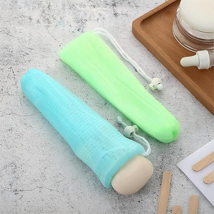 Boao Mesh Soap Bar Loofah Exfoliating Mesh Soap Saver Bag Pouch Bubble Foam Net for Body Facial Shower Cleaning Tool(20 Pieces)