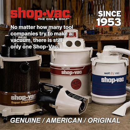 Shop-Vac 5761311 12-Gallon Wet/Dry Shop Vacuum, 6 Peak HP, 1.5 Inch Diameter x 7 Foot Hose, 20 Foot Cord, Ideal for Home, Garage, and Workshop Cleaning