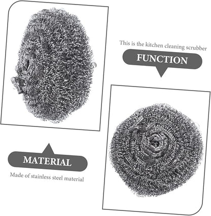 6Pcs Scrubbers for Kitchen Cleaning Pan and Pot Scrubbers Heavy Duty Wire Dish Cleaning Balls for Effortless Scouring