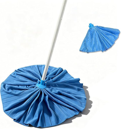 EaseYourDay Microfiber Cloth Mop, One Pole with Two Screw On Mop Heads