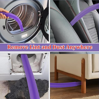 RTop Dryer Vent Lint Vacuum Atttachments and Crevice Tool for Dyson Gen 5 V15 V15s V12 V11 V10 V9 V8 V7 Detect Outsize Slim Absolute Cyclone Vacuum Nozzle Flexible Dryer Lint Remove Tool Cleaner Kit
