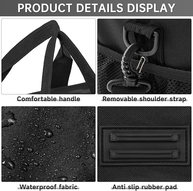 Carry Bag Compatible with Bissell SteamShot Hard Surface Steam Cleaner 39N7V/39N7A, Adjustable Compartments Steam Cleaner Storage Bag Fits for Phueut Pressurized Handheld Steam Cleaner
