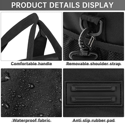 Carry Bag Compatible with Bissell SteamShot Hard Surface Steam Cleaner 39N7V/39N7A, Adjustable Compartments Steam Cleaner Storage Bag Fits for Phueut Pressurized Handheld Steam Cleaner