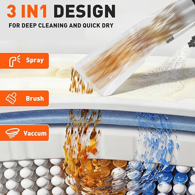 Shop Vacuum Wet and Dry Cleaner, 6 Gallon 5.5 Peak HP Wet Dry Vac, 5 in 1 Portable Shop Vacuum Wet and Dry with a Soap Tank, Filters, Dust Bag, Hose and Attachments for Home, Car, Garage, 208