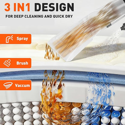 Shop Vacuum Wet and Dry Cleaner, 6 Gallon 5.5 Peak HP Wet Dry Vac, 5 in 1 Portable Shop Vacuum Wet and Dry with a Soap Tank, Filters, Dust Bag, Hose and Attachments for Home, Car, Garage, 208