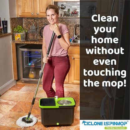 3-Pack Spin Mop Replacement Head - Spin Mop Refill Microfiber - Ciclone Ispinmop 360 Mop Head Refill - Spin Mop Head Replacement - Spin Mop Replacement Mop Pack of 3