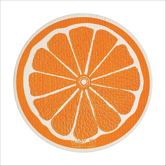 Wet-It! Swedish Dishcloth Set (Orange Lemon Lime) - Reusable, Super Absorbent Cleaning Cloths for Kitchen and Home Use, Perfect for Dishes, Surfaces, and Daily Cleaning Tasks