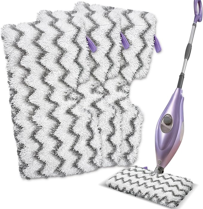 S3501 S3601 Steam Mop Replacement Pads Compatible with Shark Steam Pocket Mops S3501 S3601 S3550 S3801 S3901 S3601D S3801CO S3901D S3455K S2902 SE450, Washable Microfiber Mop Pads Reusable, 3 Pack