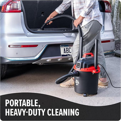 Dirt Devil 5 Gallon Corded Wet Dry Shop Vacuum, Portable, Heavy Duty Vacuum for Garage, Home, Workshop or Vehicle, Compact Design with Versatile Tools, Wet/Dry Shop Vac