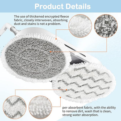 12 Pack Upgraded S7001 Pads Replacement Steam Mop Pads for Shark S7001 S8201 S7000 S8001 S7201 S7000AMZ S7001TGT Series Steam Mop Pads,Steam&Scrub All-in-One Scrubbing Mop Pads,Part Model #:XKITP7000