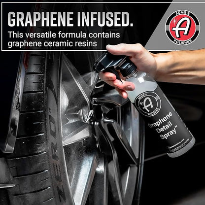 Adam's Polishes Graphene Detail Spray (Gallon) - Extend Protection of Waxes, Sealants, & Coatings | Waterless Detailer Spray For Car Detailing | Clay Bar, Drying Aid, Add Ceramic Graphene Protection