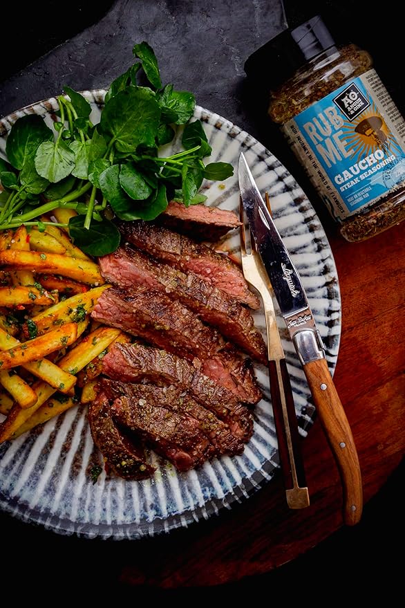 Angus & Oink Gift Set | Steak & Burger Gift Box | 1 x Texas Steak SPG 250G | 1 x Fries With That? 225G | 1 x Gaucho Chimmichuri Seasoning 220G | 1 x Montreal & Burger 250G | BBQ Seasonings