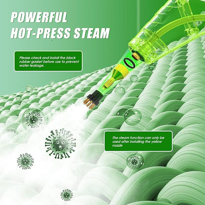 2200W Steam Cleaner, Handheld Steam Cleaner whit 1.2L Water Tank for Home Use, Fast Heat-Up in 10-15s, Portable High Steam Cleaners Machine for Cleaning Kitchen, Bathroom, Grout, Car