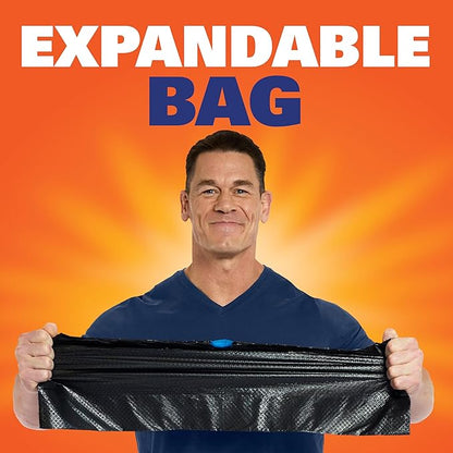 Hefty Ultra Strong 33 Gallon Trash Bags, Large Trash Bags Size, Trash Can Liners, Break Resistant Drawstring Closure, Resists Leaks, Punctures, and Tears, Black, Fabuloso Lavender Scent, 40 Bags