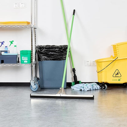Restaurantware-SQUEEGEE ONLY: Clean Tek Professional 29.92 Inch Floor Squeegee, 1 Broom With Double Rubber Blade - Handle Sold Separately, Heavy-Duty, Steel Wiper For Concrete Floor