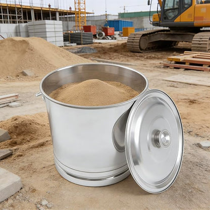 8L/2 Gallon Compost Bin Metal Compost Bucket, Stainless Steel Food Scrap Slop Bucket Milk Metal Pail with Lid for Home Kitchen Food Waste & Garden Supplies
