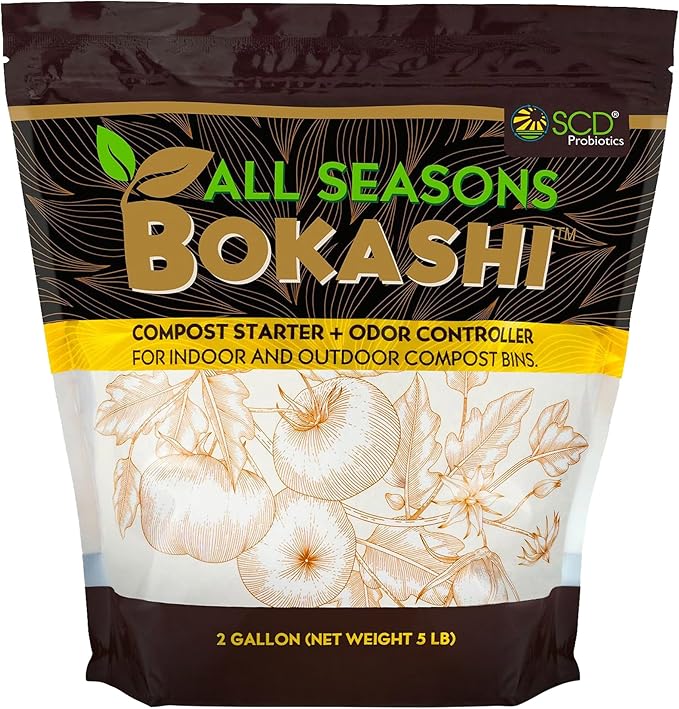 All Seasons Bokashi 5.5 lb Compost Starter - Dry Bokashi Bran for Kitchen Compost Bin, Composts Food, Garden and Pet Waste, Controls Bad Odors by SCD Probiotics